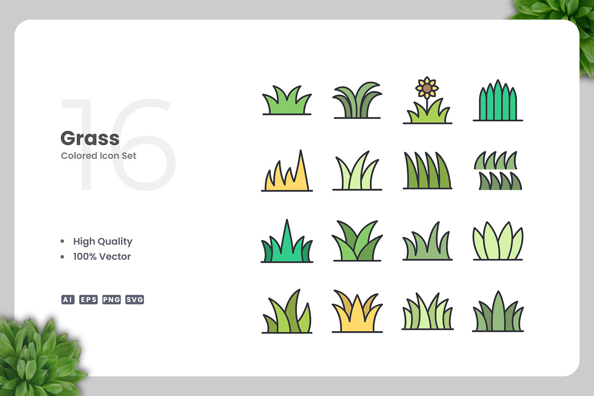 Grass Colored Icons, an Icon by Upnowgraphic