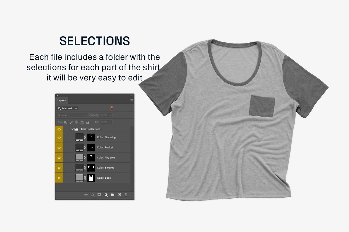 Bella Canvas Flowy Pocket Tee Mockup, a Shirt Mockup by GraphicHero (Photo 6 of 8)