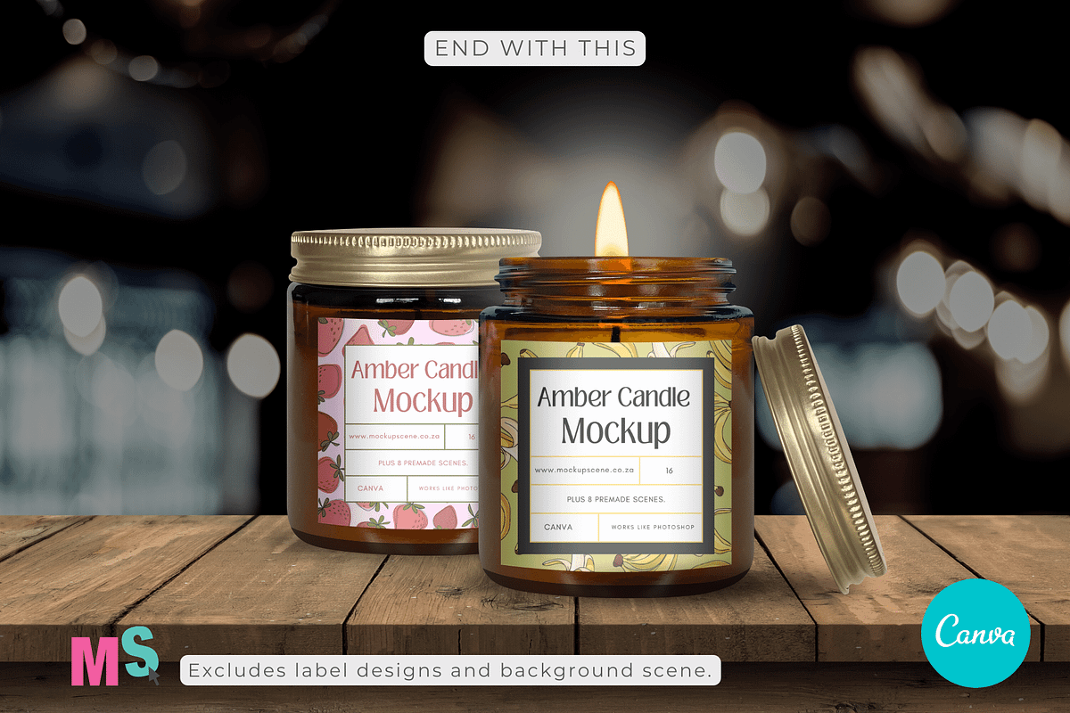 Amber Candle Jar Mockup for Canva, a Mockup by Mockup Scene (Photo 17 of 21)