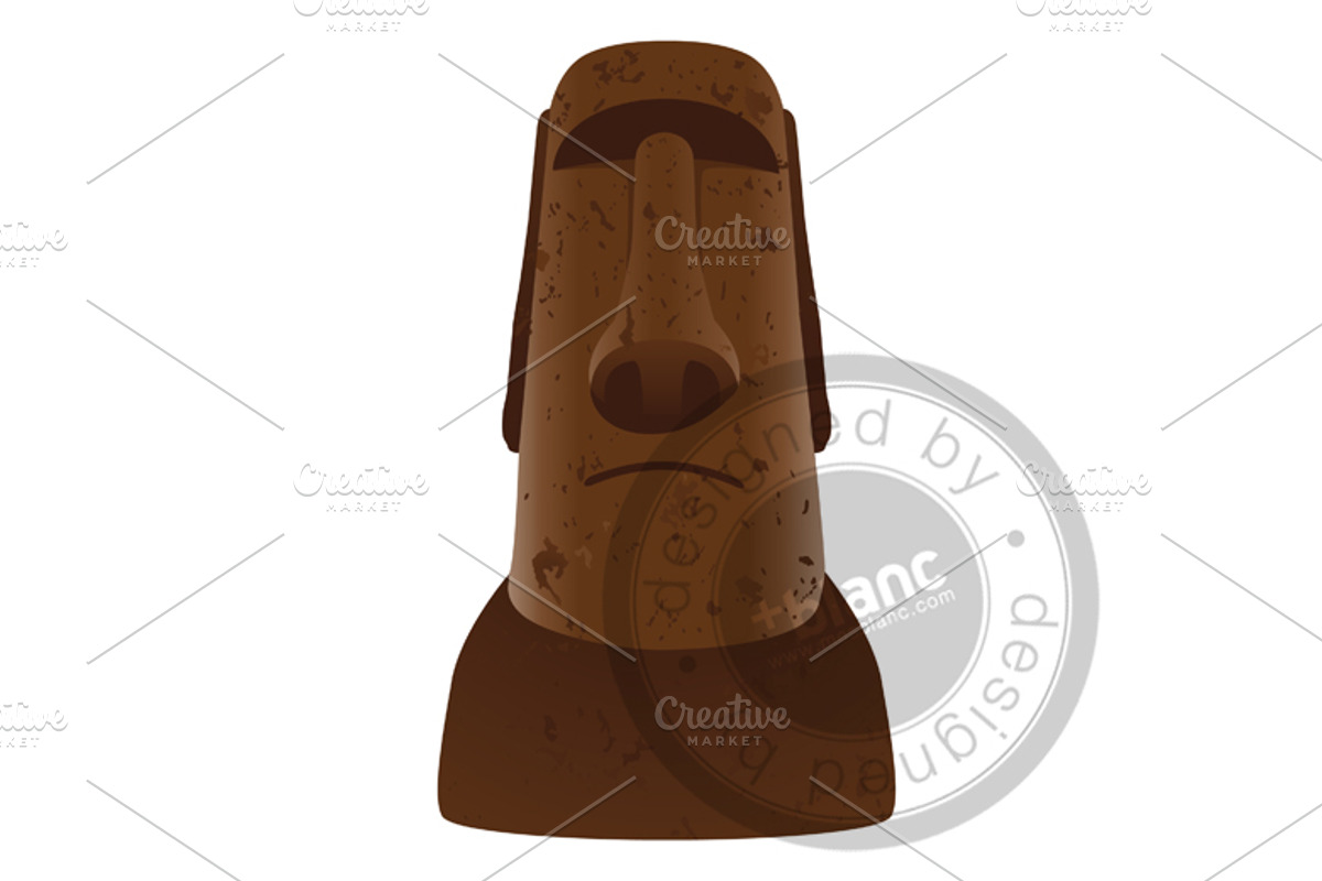 Moai, an Illustration by mesblanc