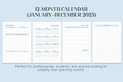 Minimalist 2025 Planner, a Stationery Template by Oshin Design (Thumbnail 2 of 6)