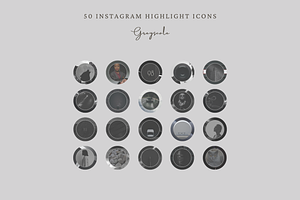 50 Grey Instagram Highlight Icons