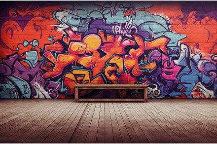 Artistic Graffiti wall background, an Abstract Photo by Ylivdesign