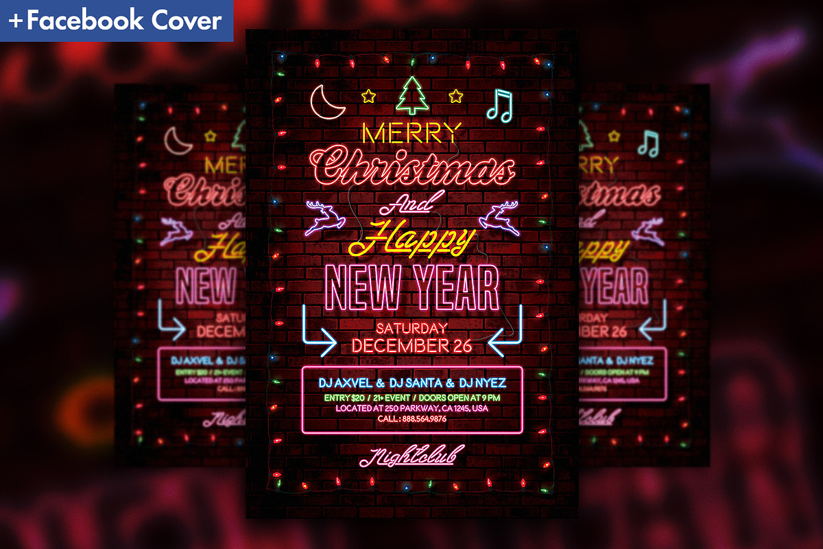 Christmas Flyer Template, a Flyer Template by Hyperpix Productions (Photo 1 of 2)