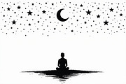 Cosmic Yoga Silhouettes Set, an Illustration by BIPLOB EXPERT (Thumbnail 4 of 9)