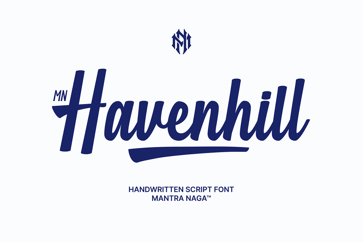 MN Havenhill - Handwritten Script, a Script Font by Mantra Naga (Photo 1 of 15)