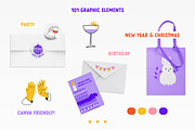 Let's celebrate! Graphics & patterns, a Decorative Illustration by by Margo (Thumbnail 3 of 7)