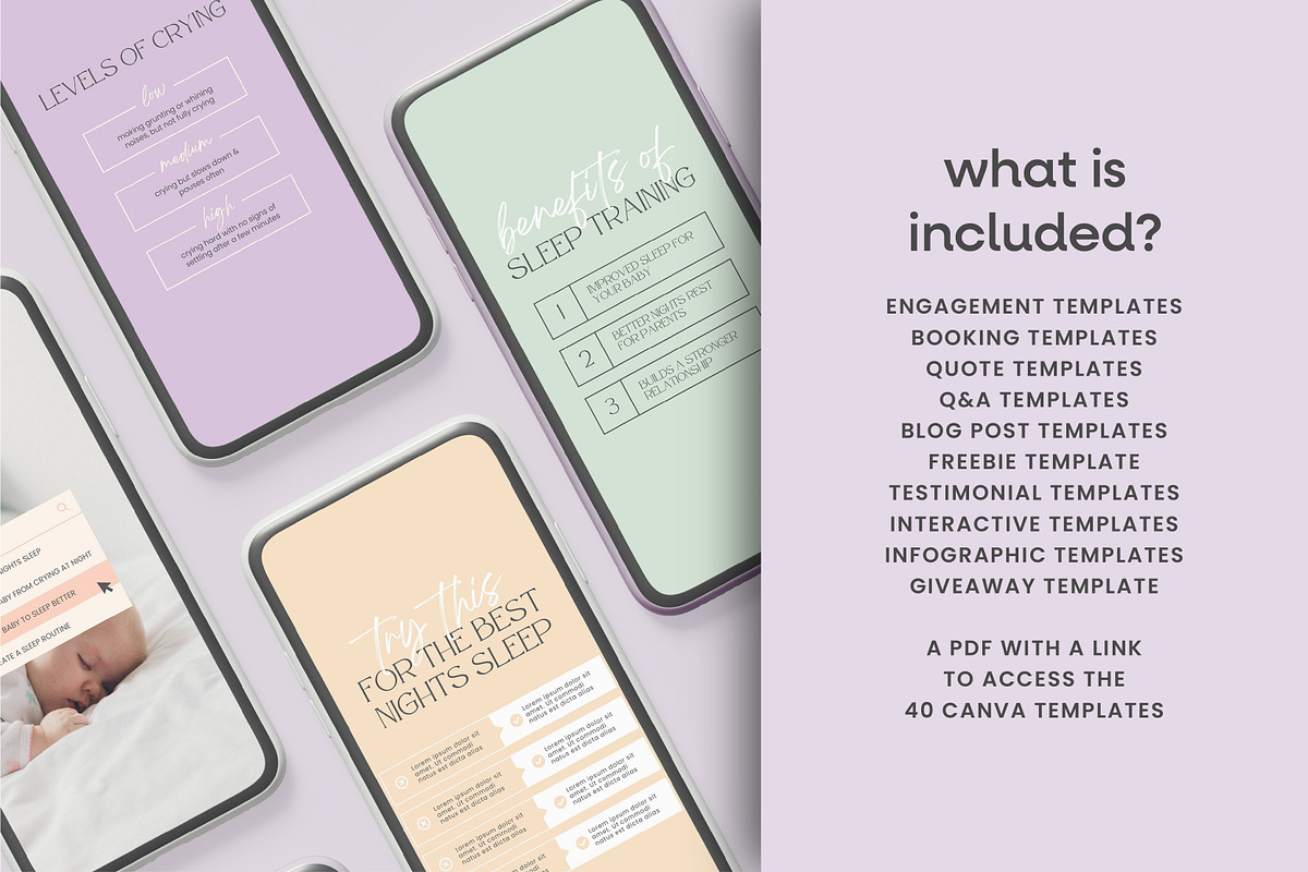 Sleep Consultant Instagram Templates, a Social Media Template by Templatez.Co (Photo 6 of 6)