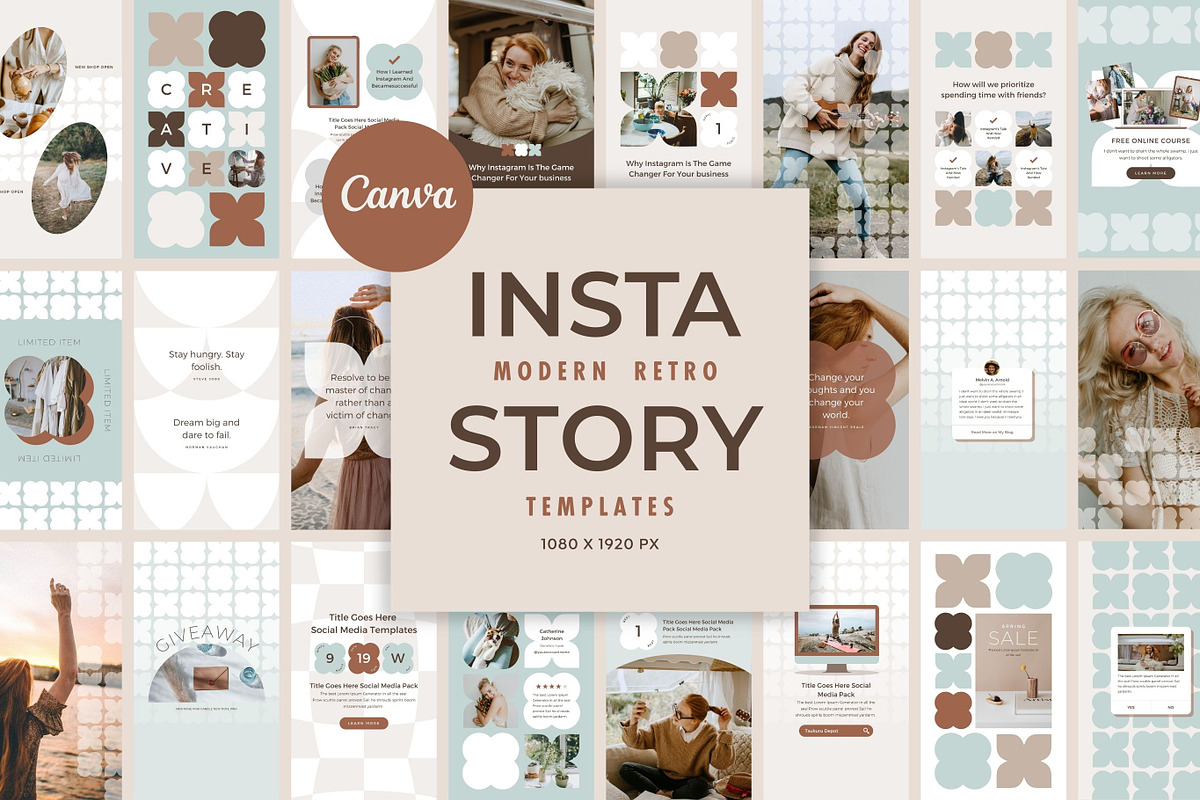 Instagram Template Canva Pack Mint, a Social Media Template by Keikoya (Photo 14 of 21)