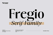 Fregio - Serif Family (10 Fonts), a Serif Font by Dora Typefoundry (Thumbnail 1 of 16)