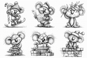 Funny Winter Penguin Sketch Art Clip, an Illustration by Libby Wishes (Thumbnail 4 of 7)