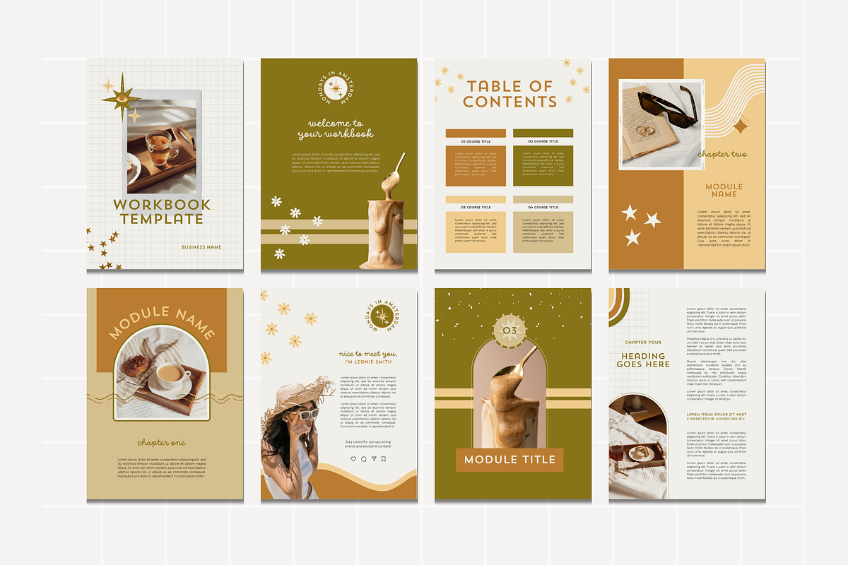 Boho Ebook Workbook Canva Template, a Marketing Template by Anna Design Studio (Photo 3 of 11)