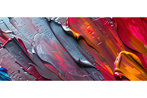 Bold multicolor abstract paint, an Abstract Photo by piter.goskov