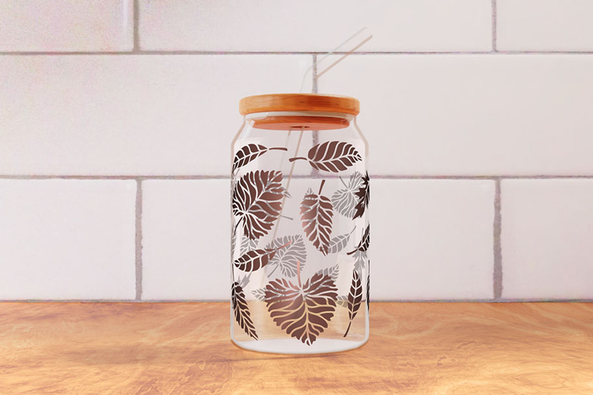 Autumn Leaves Can Glass Wrap 16oz., an Object Graphic by Doodle Cloud Studio (Photo 7 of 12)