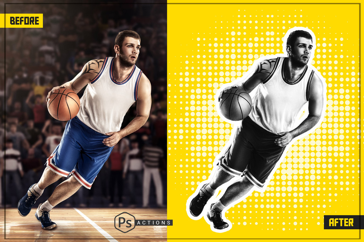 Pop Art Yellow Action, an Action Add-On by DuoFankaar (Photo 8 of 8)