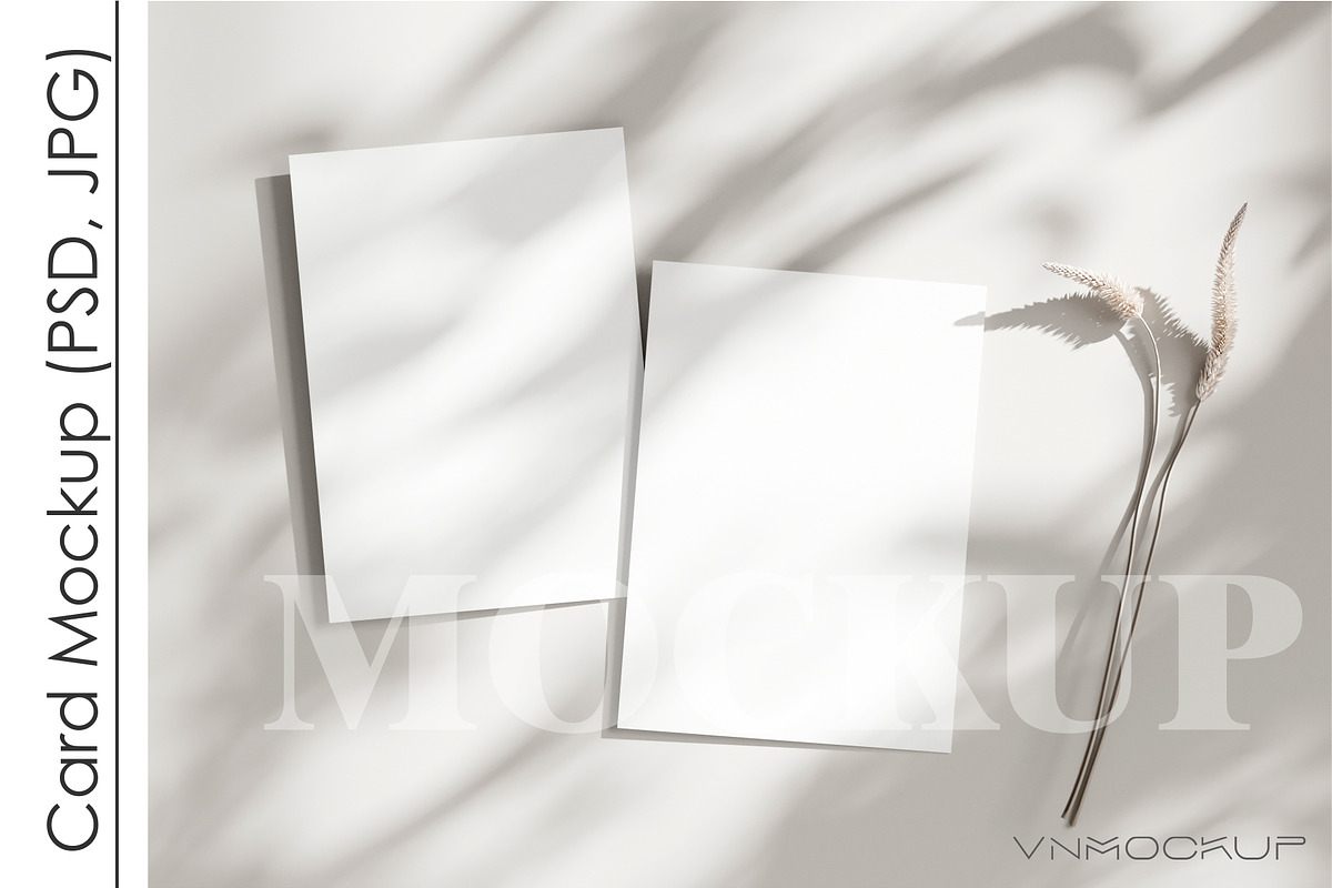 Card Mockup PSD JPG, a Print Template by VNmockup (Photo 1 of 4)