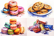 Sweet Treats Watercolor Collection, a Food Illustration by artsy-fartsy (Thumbnail 3 of 7)