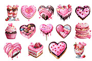 Watercolor Valentine's Sweets Clipar, an Illustration by Dream Creation (Thumbnail 3 of 4)