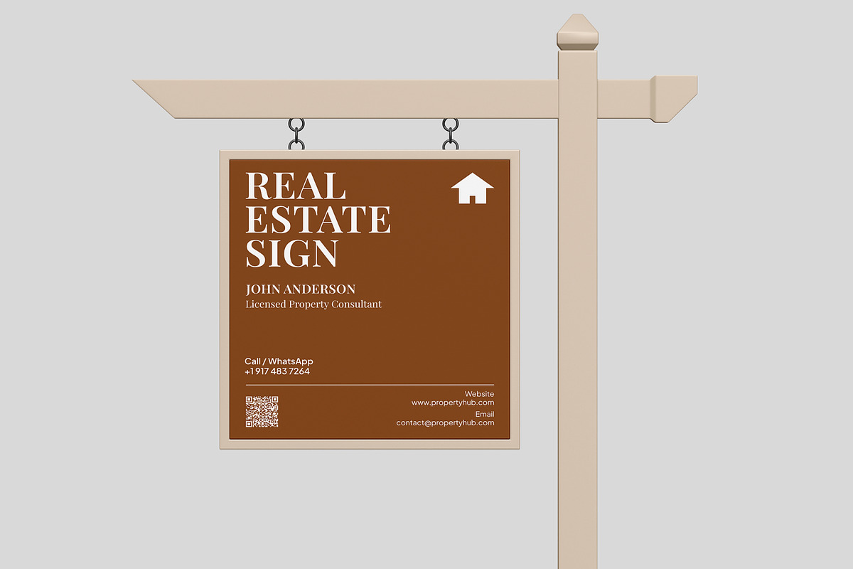 Real Estate Sign Mockup, an Advertising Mockup by Unerispace (Photo 5 of 5)