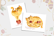 Watercolor Cute Cats and Knitting, an Object Graphic by Valin Malin (Thumbnail 8 of 8)