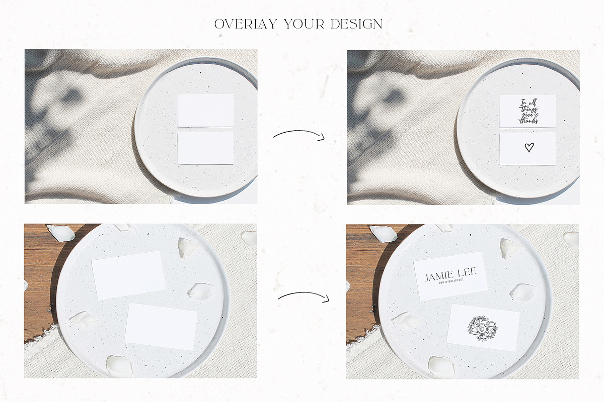 24 Business Card Mockups, a Household Mockup by Michèle Kae (Photo 3 of 7)