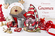 Christmas Gnomes clipart Procreate, an Education Illustration by ElladesignCo (Thumbnail 1 of 7)