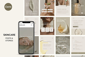 SKINCARE Canva templates