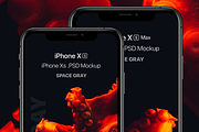 iPhone Xs & Xs Max PSD Mockups, an iPhone Mockup by CreativesCastle (Thumbnail 2 of 7)