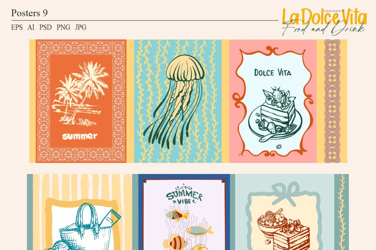 La Dolce Vita-Food and Drink, a Seasonal Illustration by Collection by VY (Photo 8 of 11)