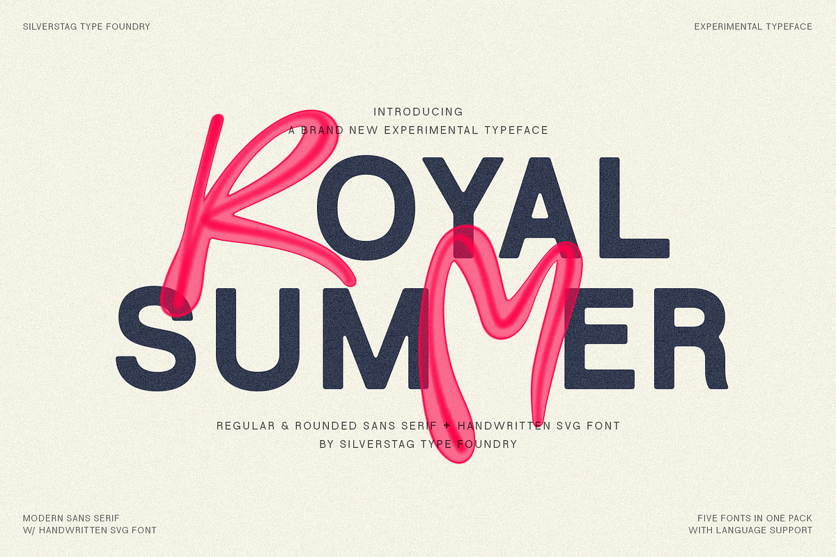 Royal Summer - Cool Display Typeface, a Sans Serif Font by SilverStag Type Foundry (Photo 1 of 18)
