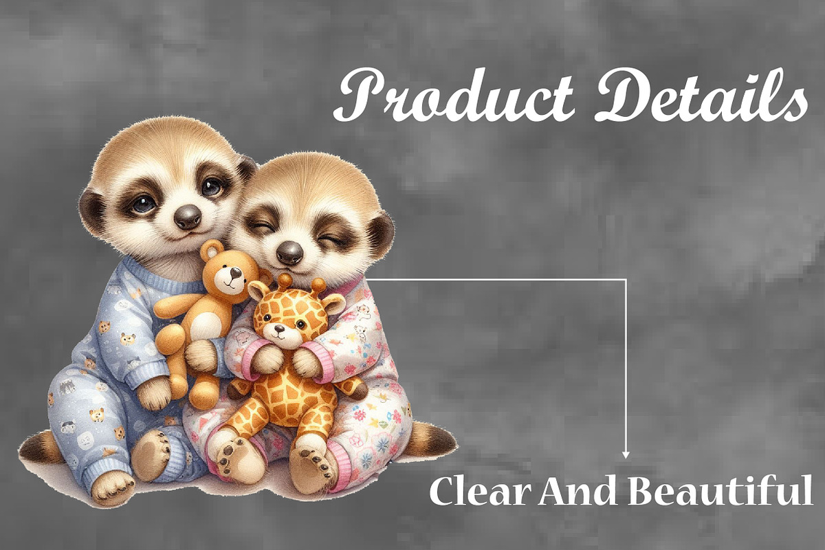 Cute Baby Meerkat Watercolor Clipart, a Seasonal Illustration by Craft Nest (Photo 5 of 6)