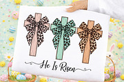 He is Risen, Easter Crosses with Bow, an Illustration by Black Bird Studio (Thumbnail 1 of 3)