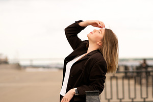 Woman in brown suit, a Person Photo by Elena Vagengeim