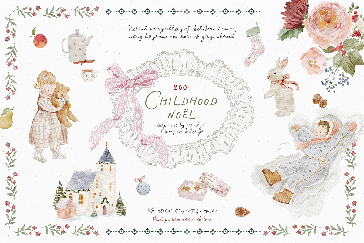 Childhood Noël Christmas Clipart, a Decorative Illustration by Muse Artist (Photo 1 of 27)