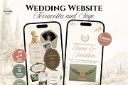 Green and Terracotta Wedding Website, a Landing Page Template by Everyday Perfection (Thumbnail 1 of 12)