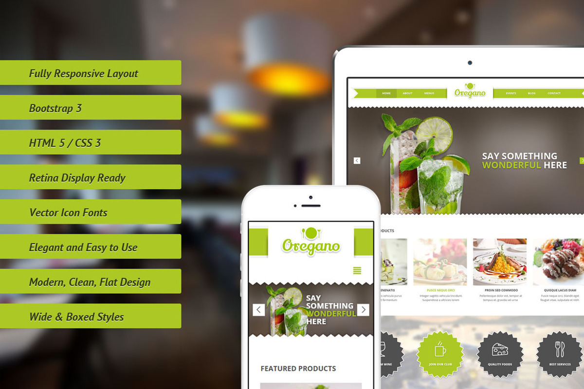 Oregano Responsive Bootstrap Theme, a Bootstrap Template by IceTemplates (Photo 1 of 3)