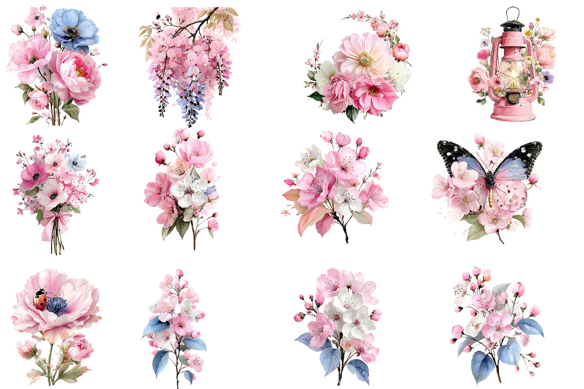 Soft Spring Florals Collection, an Illustration by Designworld (Photo 2 of 5)