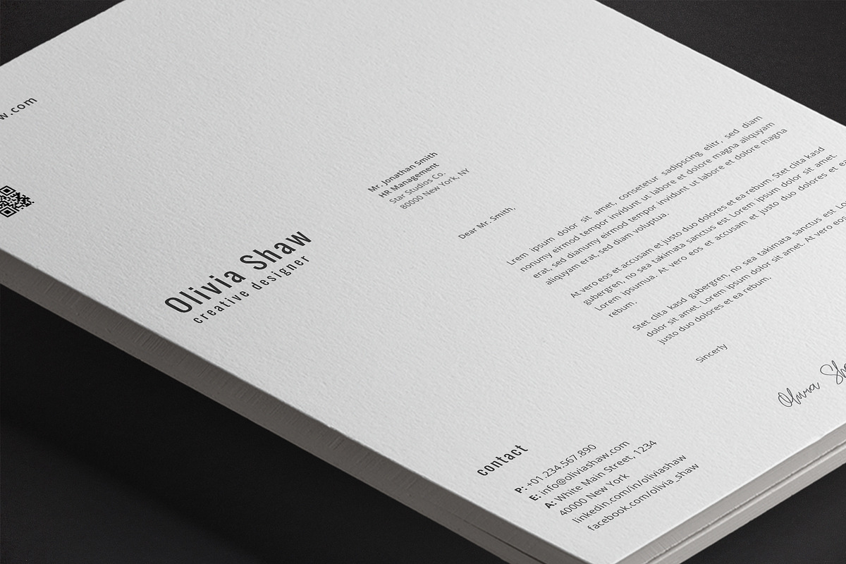 Olivia Resume Template, a Resume Template by Nina Shaw (Photo 8 of 10)