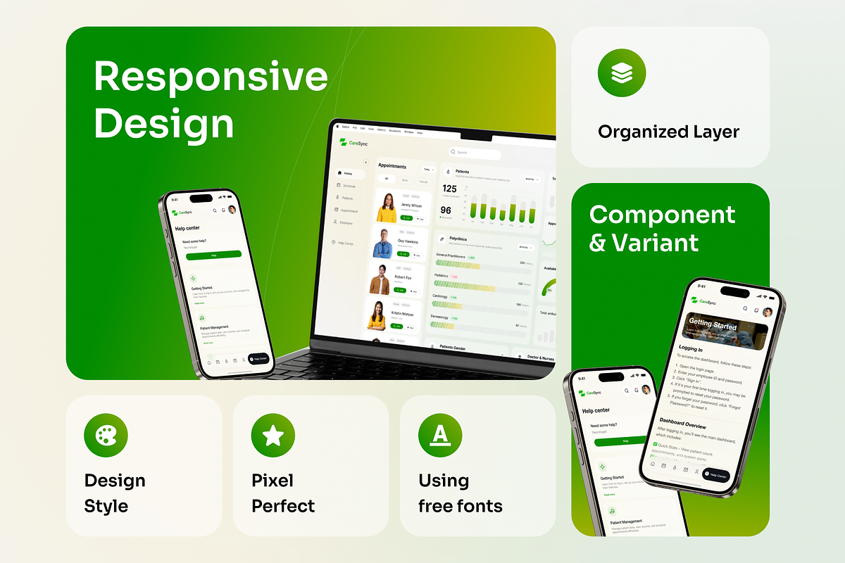 CareSync - SAAS Company UI Kit, an UI Kit Template by Agensip Design Agency (Photo 3 of 10)