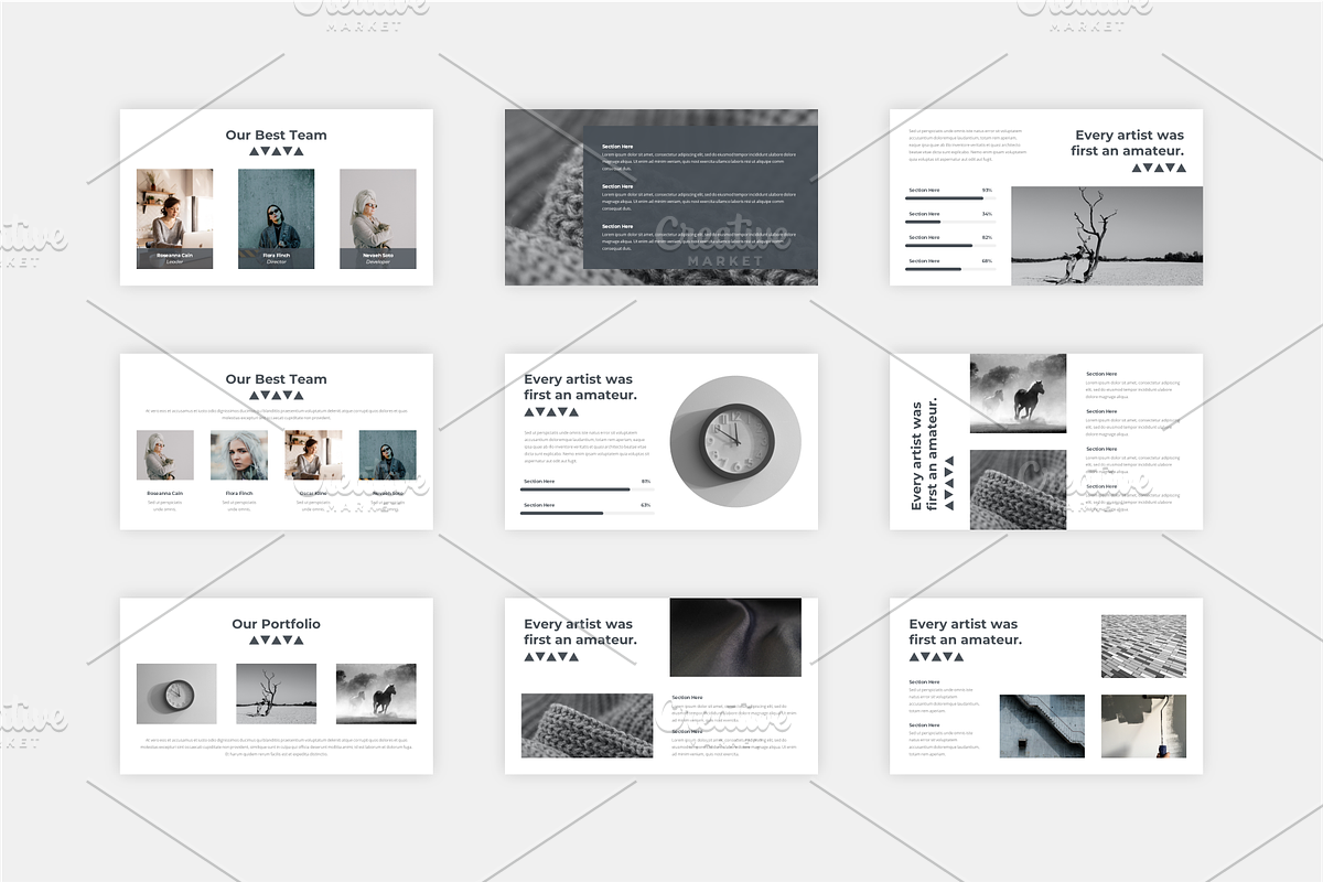 Minimalist Pitch Deck Collection, a Presentation Template by Artiveko (Photo 4 of 4)