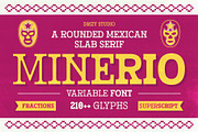 Minerio – Rounded Mexican Slab Font, a Slab Serif Font by Drizy (Thumbnail 1 of 10)