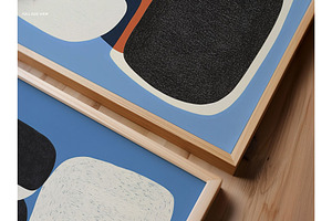 Close-up Frame Mockup Flat Lay PSD