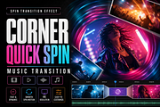 Corner Quick Spin Music Transition, a Plug-in Add-On by AAA Presets (Thumbnail 1 of 3)