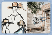 Vintage 1920s Fashion Posters Bundle, a Person Illustration by Golden Vision Studio (Thumbnail 6 of 10)