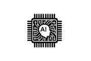 AI Processor Chip Icon Set, a Graphic by hafijul (Thumbnail 5 of 12)