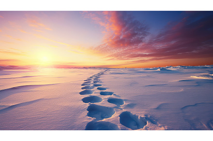winter nature travel sunset, a Nature Photo by pikepicture