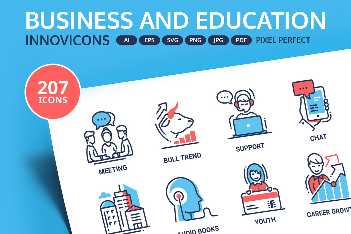 Business & Education Icons Super Set, an Outline Icon by Boyko Pictures (Photo 1 of 12)