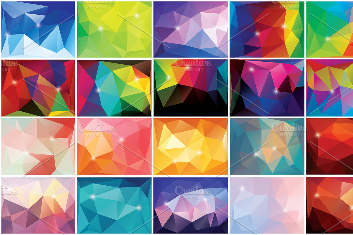 60 Abstract Geometric Backgrounds preview 4