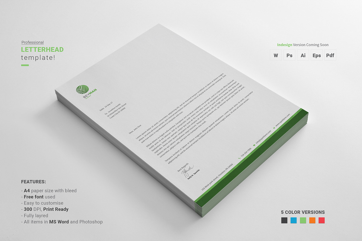 Letterhead, a Stationery Template by Diverter (Photo 3 of 5)