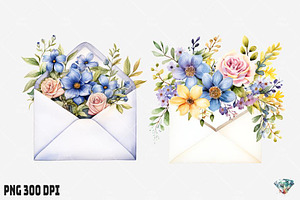 Vintage Envelope Flowers